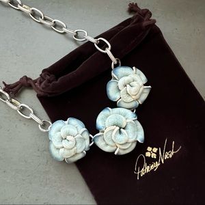 Patricia Nash Leather Floral Necklace